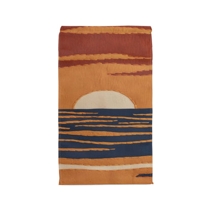 Sunset Ocean Print, Polyester Lunch Bag, Eco-Friendly, Beach Day Essentials, Picnic, Back to School, Vibrant Summer Vibe