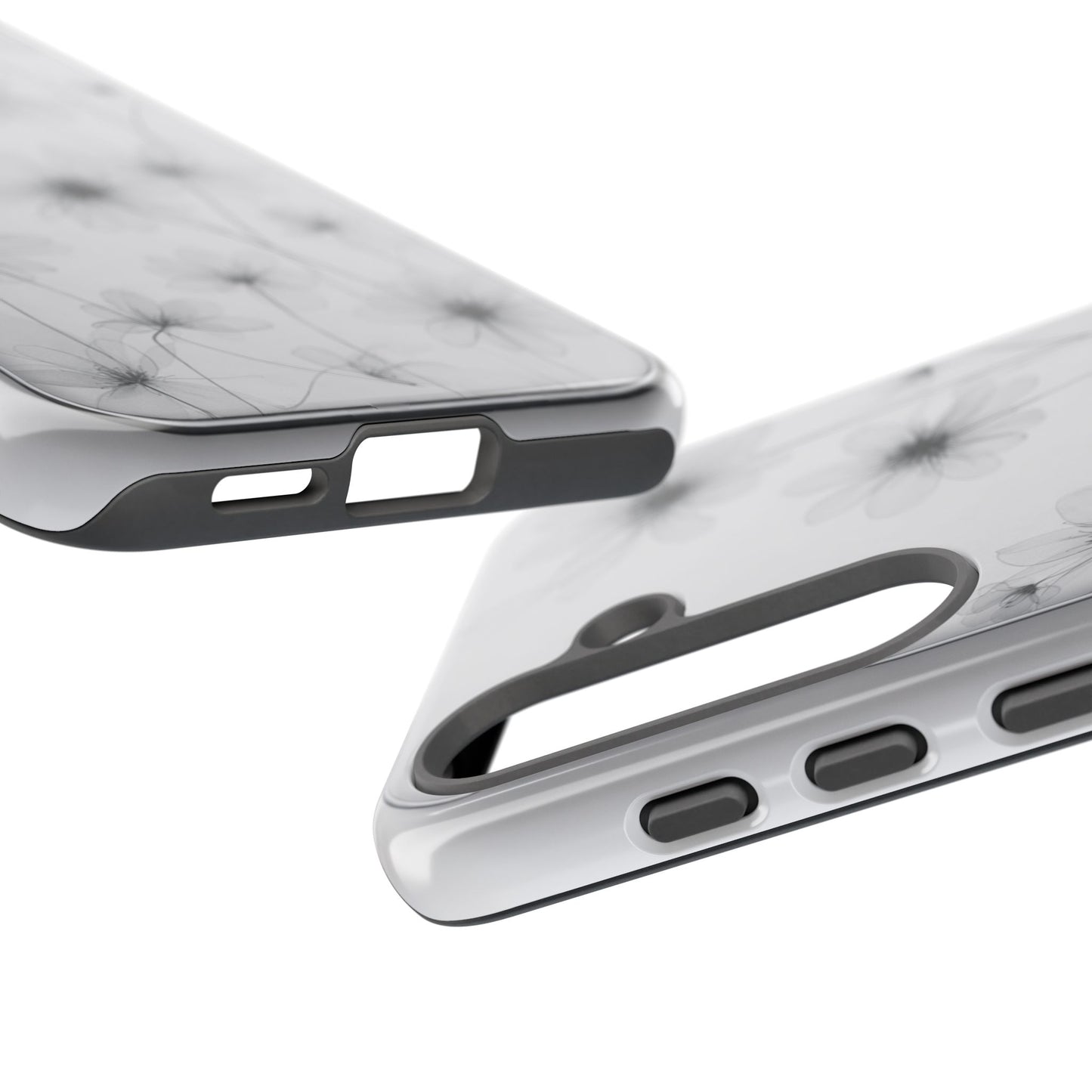 Tough Case — Black & White Floral Tough Phone Case