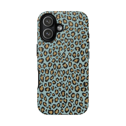 Leopard Print Tough Phone Case - Blue Cheetah Protective Cover