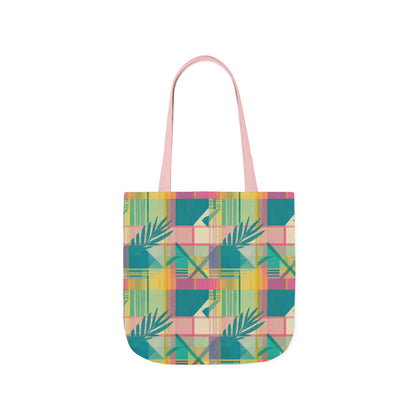 Tropical Geometric Canvas Tote