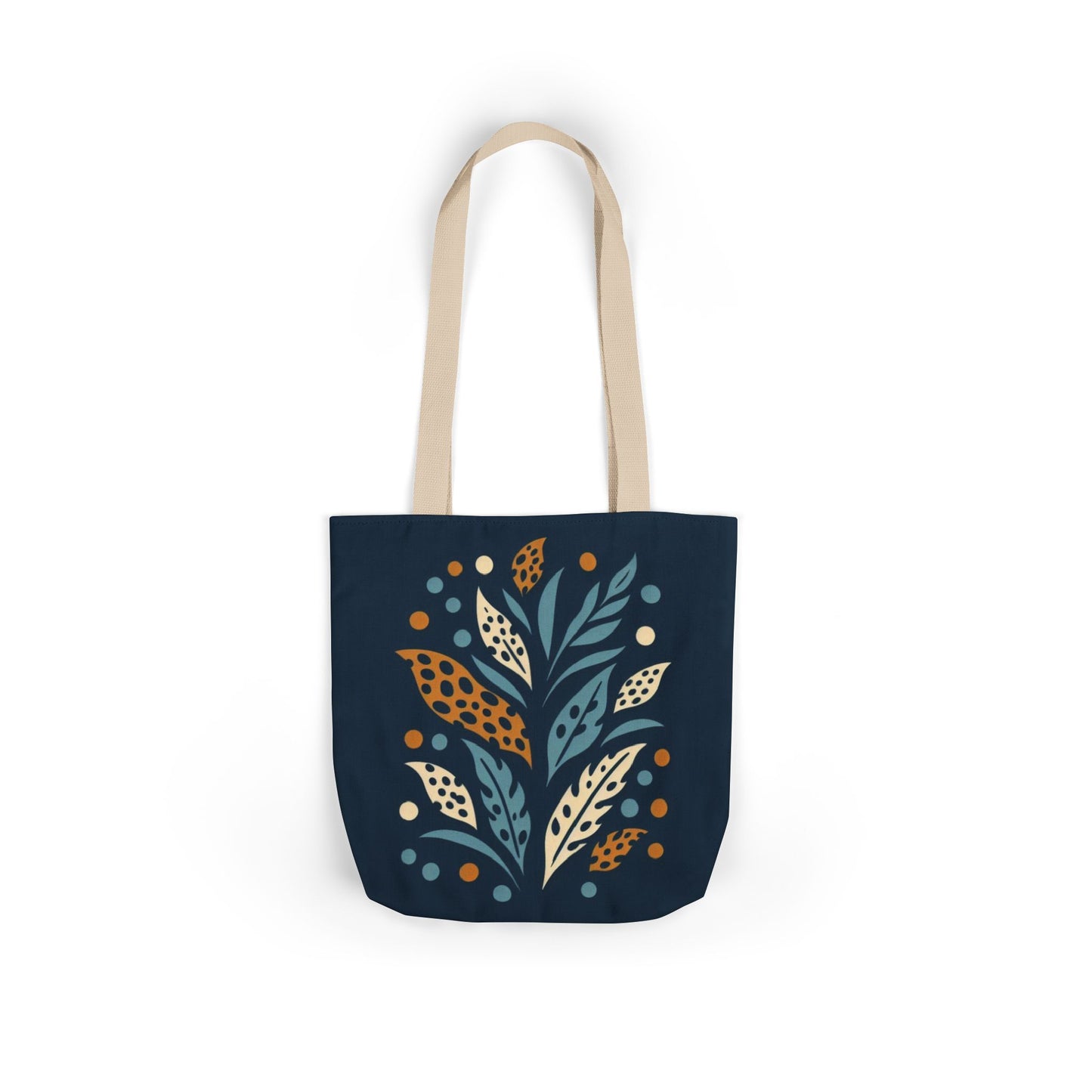 Boho Leaves Canvas Tote Bag, Great for Shopping, Beach Days, Gifts, Festivals, and Everyday Use