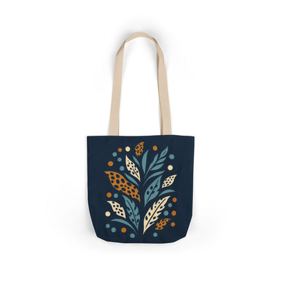 Boho Leaves Canvas Tote Bag, Great for Shopping, Beach Days, Gifts, Festivals, and Everyday Use