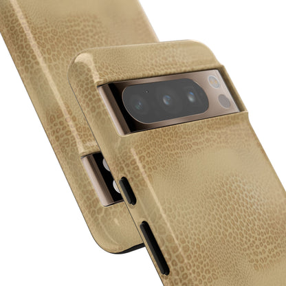 Tan Distressed Leather Texture Phone Case — Rugged Protective iPhone Cover