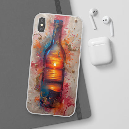 Copy of Floral Holographic Phone Case — Iridescent Leaves & Flowers Flexi Case