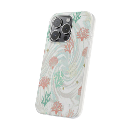 Pastel Seashell Phone Case — Coral Reef Wave iPhone Cover