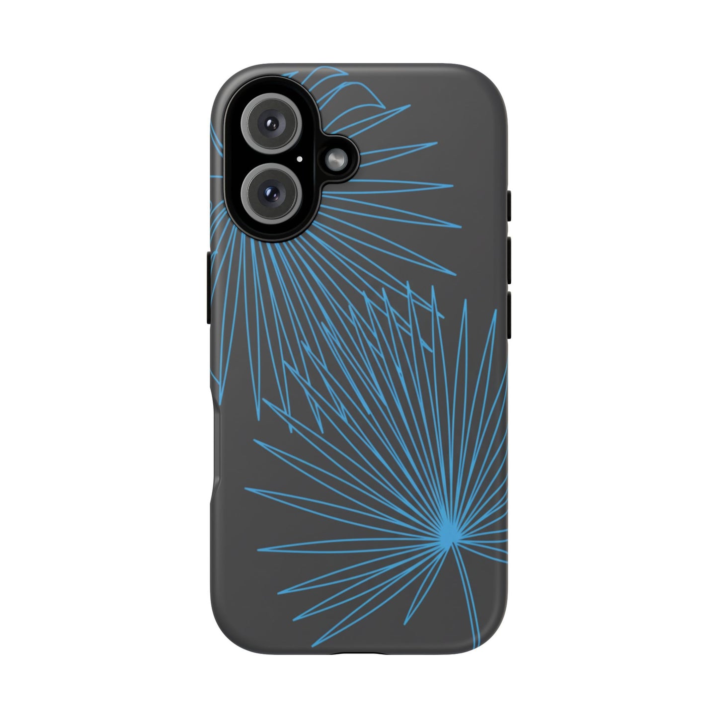 Blue Dandelion Burst Tough Phone Case — Protective Floral iPhone Cover
