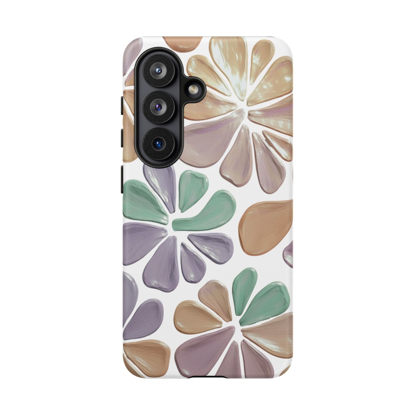 Floral Pastel Tough Phone Case – Watercolor Petal Protective Cover