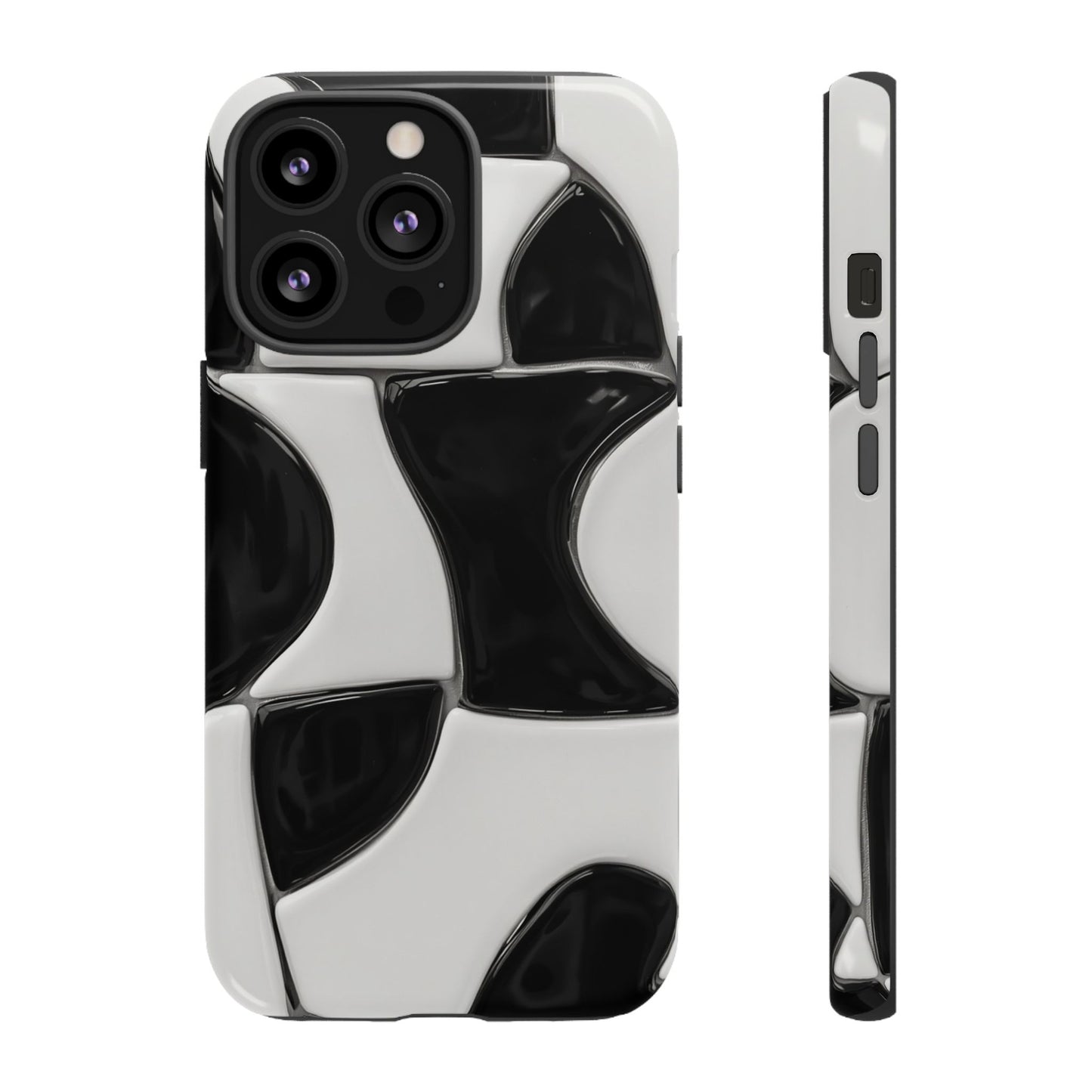 Black & White Abstract Pattern Tough Phone Case
