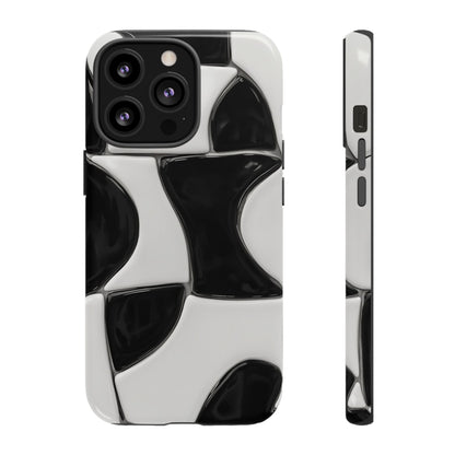 Black & White Abstract Pattern Tough Phone Case