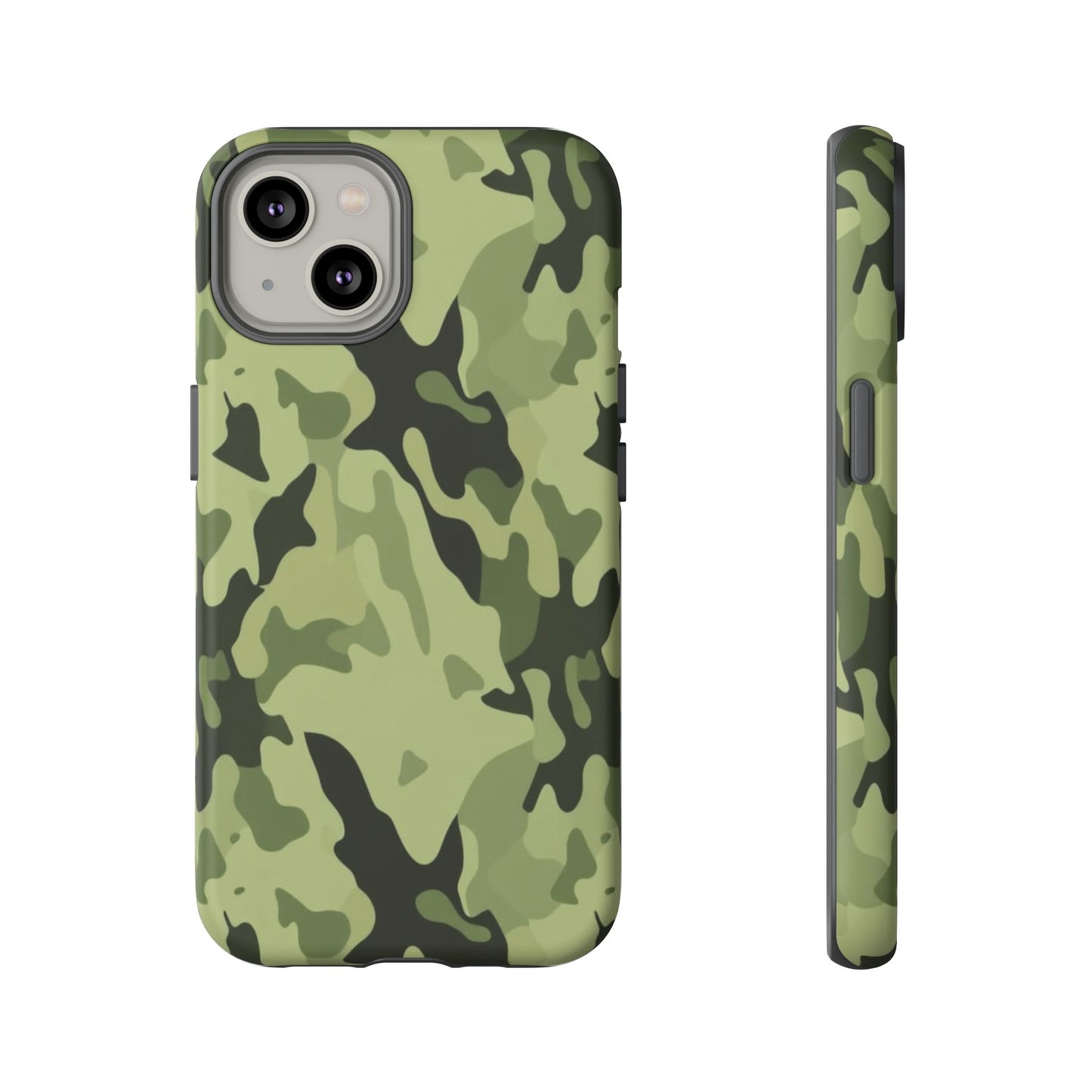 Camo Tough Phone Case — Military Green Protective iPhone Cover