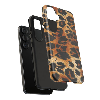 Leopard Print Tough Phone Case – Rugged Protective iPhone Cover