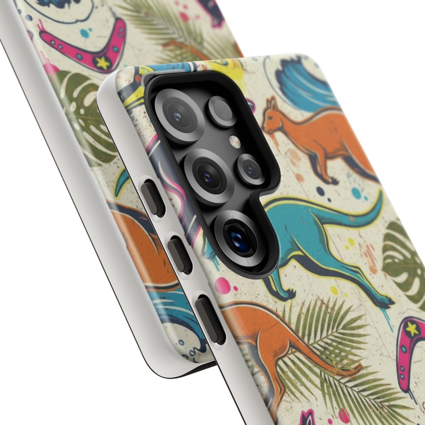Tough Cases — Colorful Surfing Kangaroo Phone Case