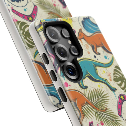 Tough Cases — Colorful Surfing Kangaroo Phone Case