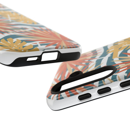 Tropical Palm Tough Phone Case – Retro Wave Floral Protective Cover