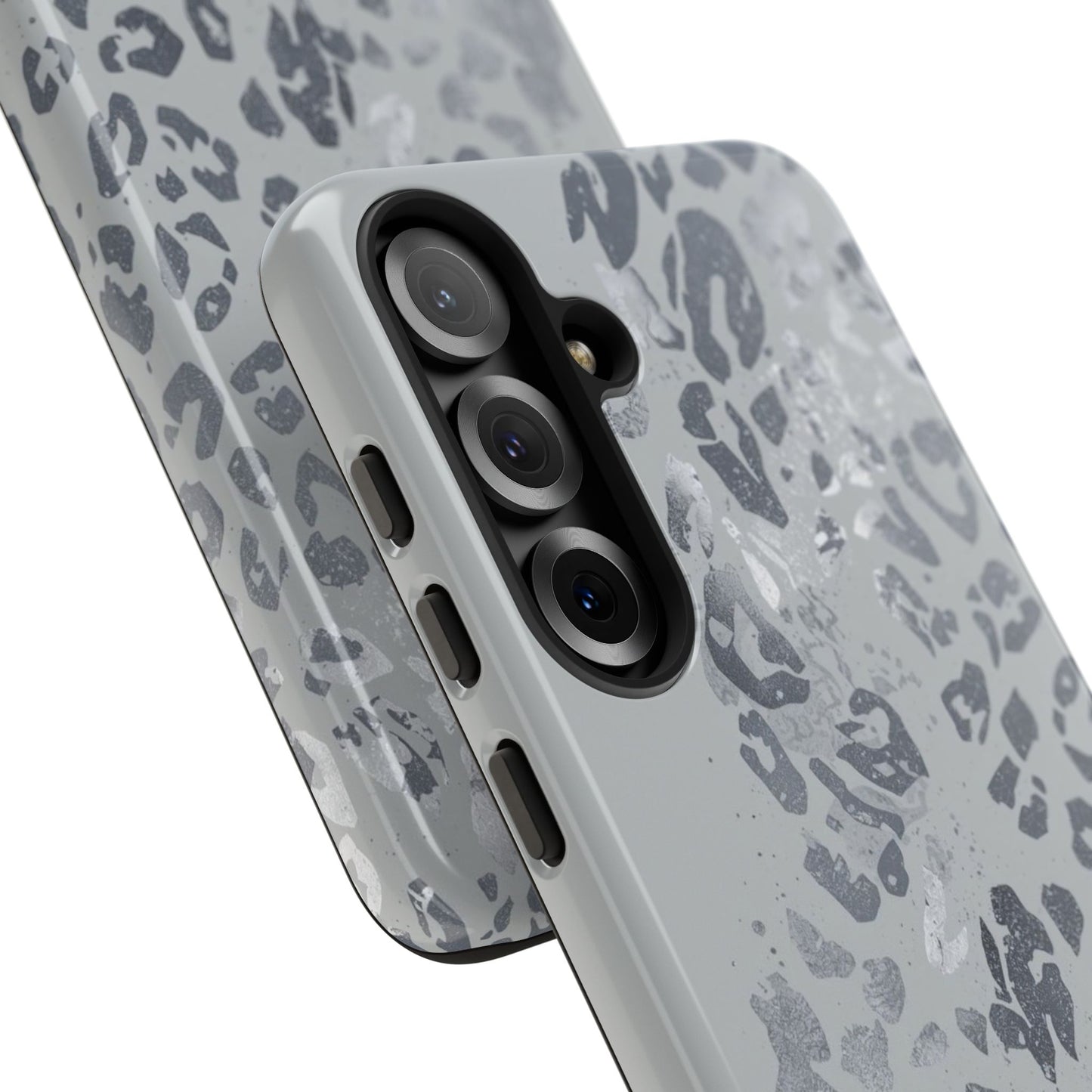 Gray Leopard Print Tough Phone Case