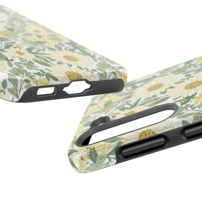 Daisy Meadow Tough Phone Case — Floral Protective Phone Cover