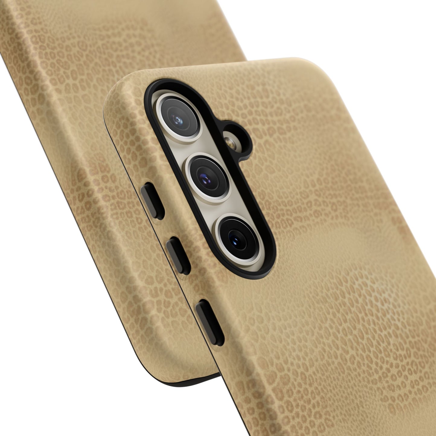 Tan Distressed Leather Texture Phone Case — Rugged Protective iPhone Cover