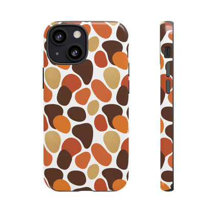Phone Case — Retro Pebble Pattern in Warm Autumn Colors