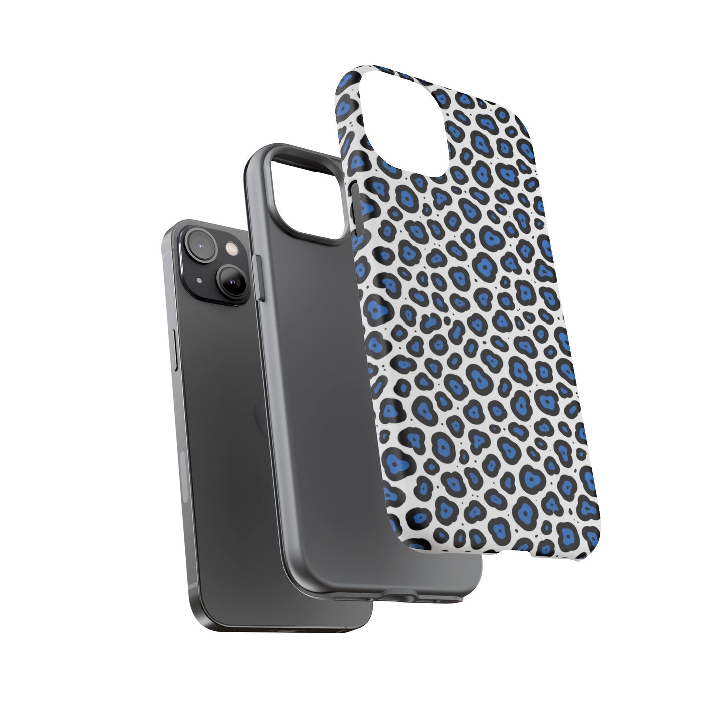 Blue Leopard Print Phone Case – Tough Protective Cover
