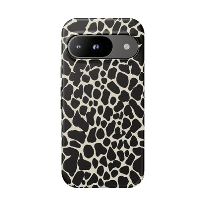 Black and White Cowhide Phone Case — Protective Tough Case