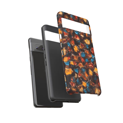 Phone Case - Amber Tortoiseshell Mosaic Protective Cover