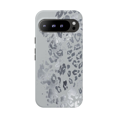 Gray Leopard Print Tough Phone Case