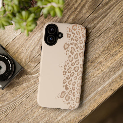Phone Case – Beige Leopard Print Protective Cover