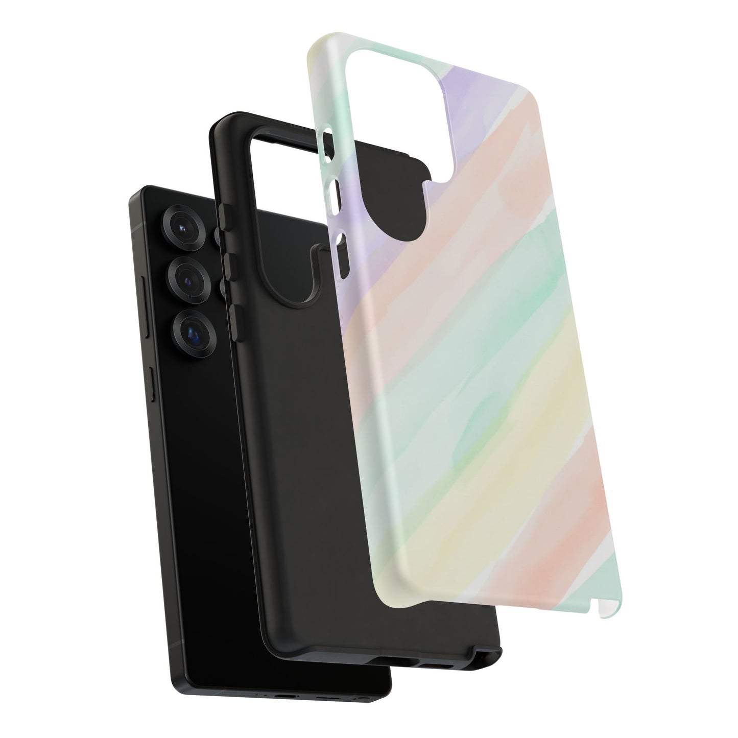 Pastel Watercolor Stripe Tough Phone Case