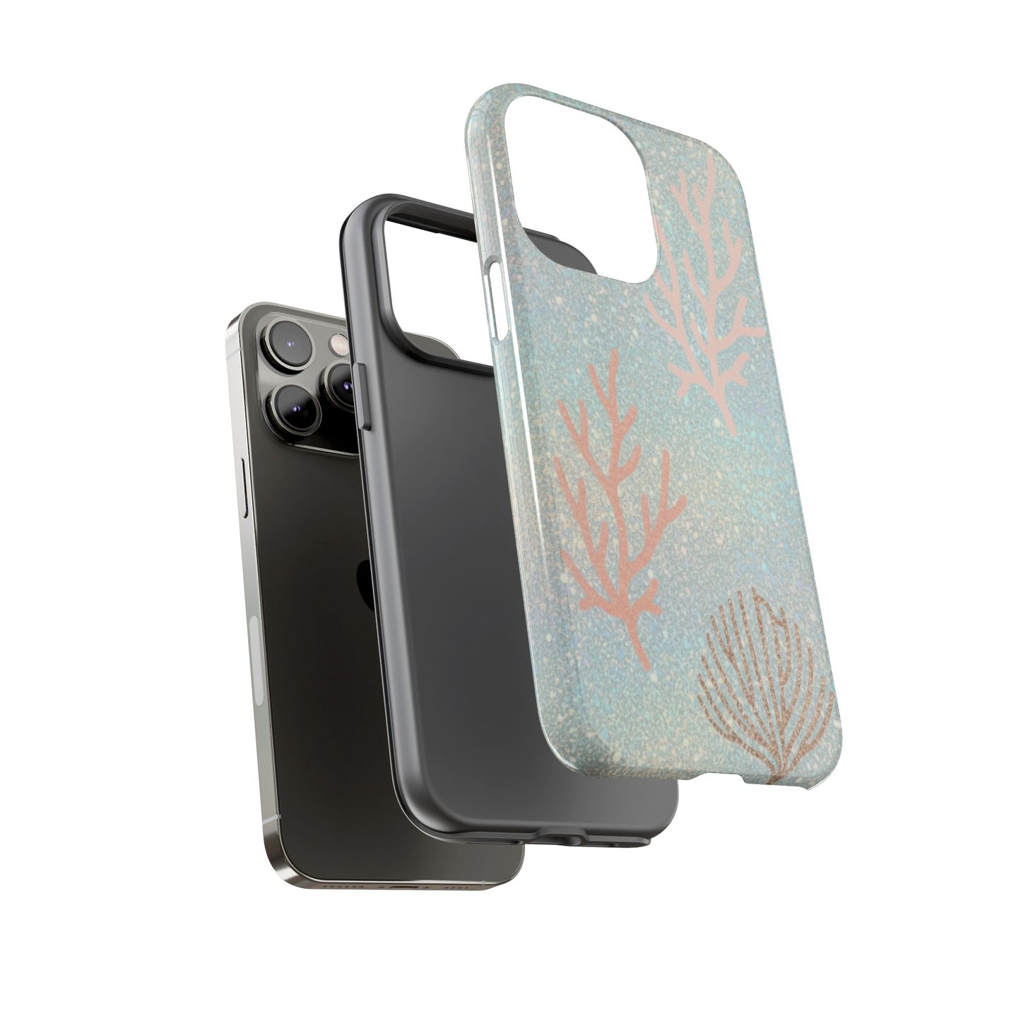 Seafoam Sparkle Phone Case – Coral & Seashell Tough Case