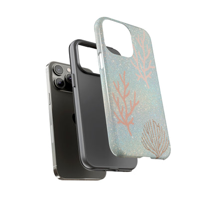 Seafoam Sparkle Phone Case – Coral & Seashell Tough Case