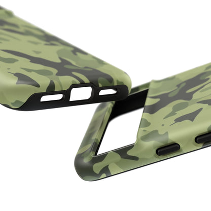 Camo Tough Phone Case — Military Green Protective iPhone Cover