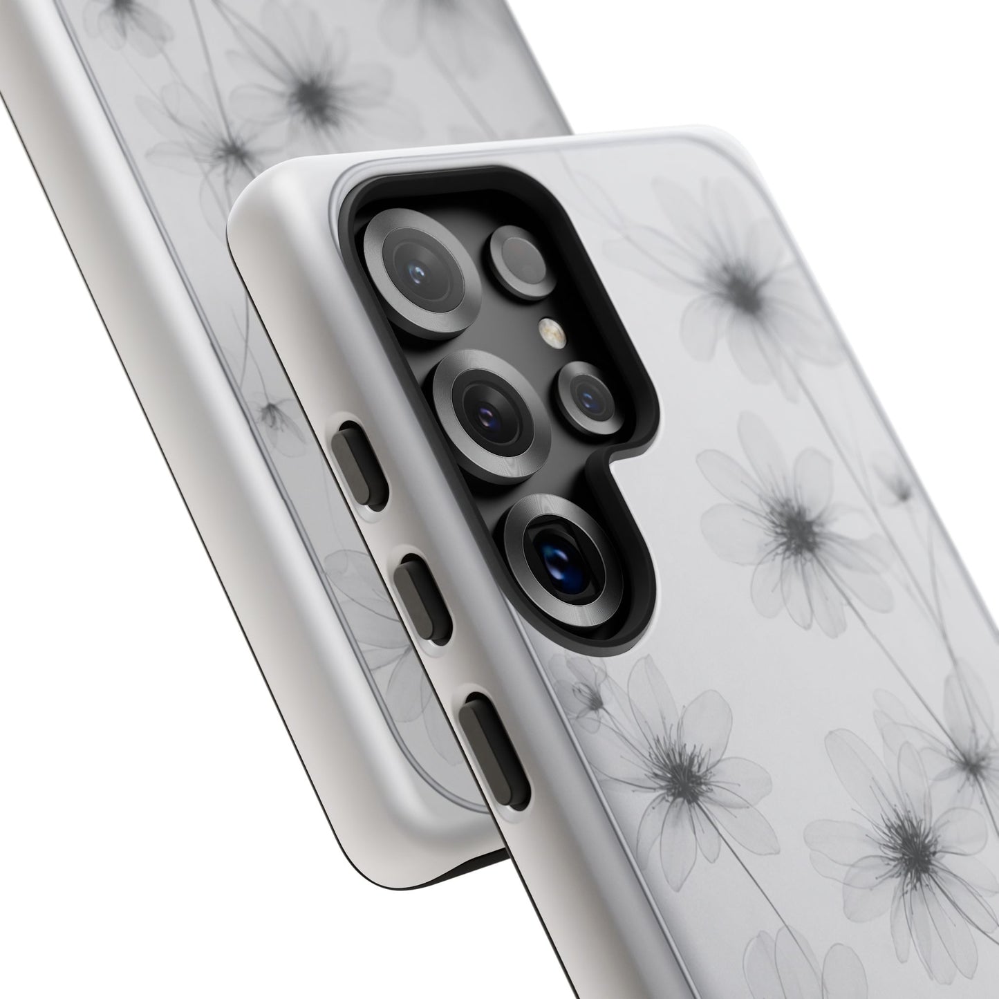 Tough Case — Black & White Floral Tough Phone Case