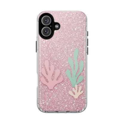 Pink Glitter Seaweed Tough Case - Sparkle Protective Phone Cover