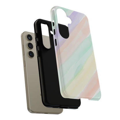 Pastel Watercolor Stripe Tough Phone Case