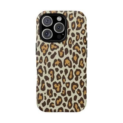 Leopard Print Tough Phone Case — Durable Protective Animal Print Case