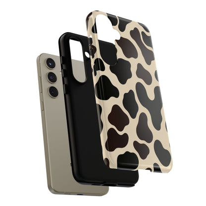 Cow Print Phone Case — Black & Cream Protective  Case