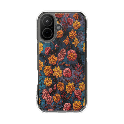 Clear Magnetic Impact Phone Case — Autumn Floral Pattern