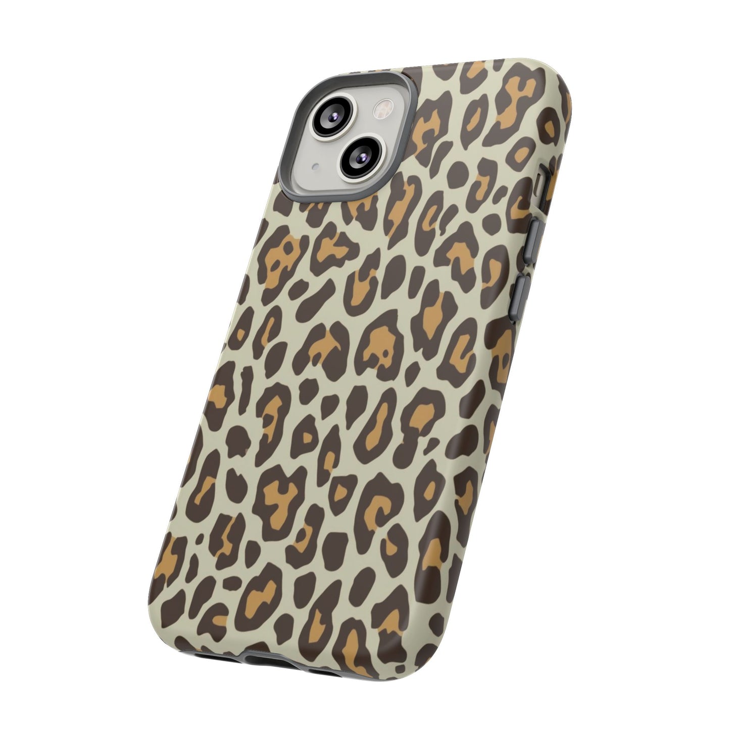 Leopard Print Tough Phone Case — Durable Protective Animal Print Case