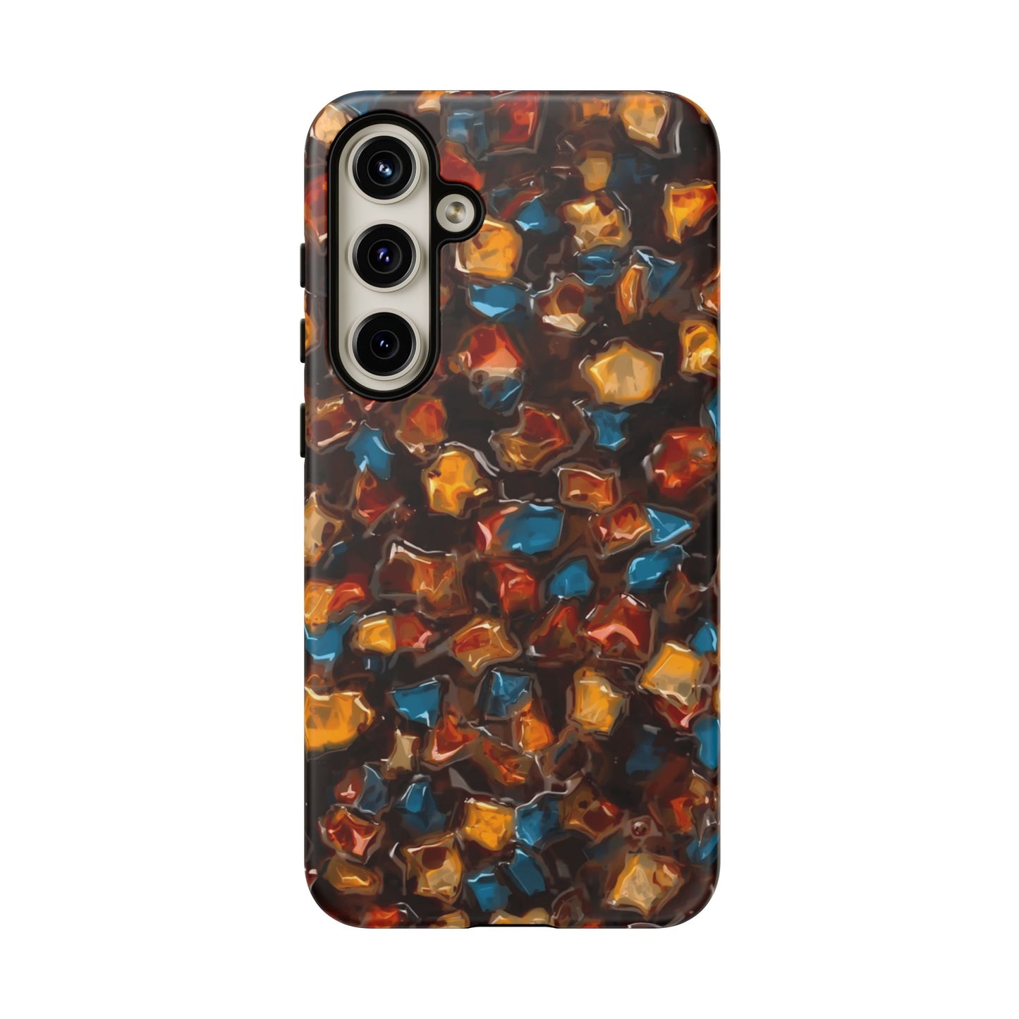 Phone Case - Amber Tortoiseshell Mosaic Protective Cover