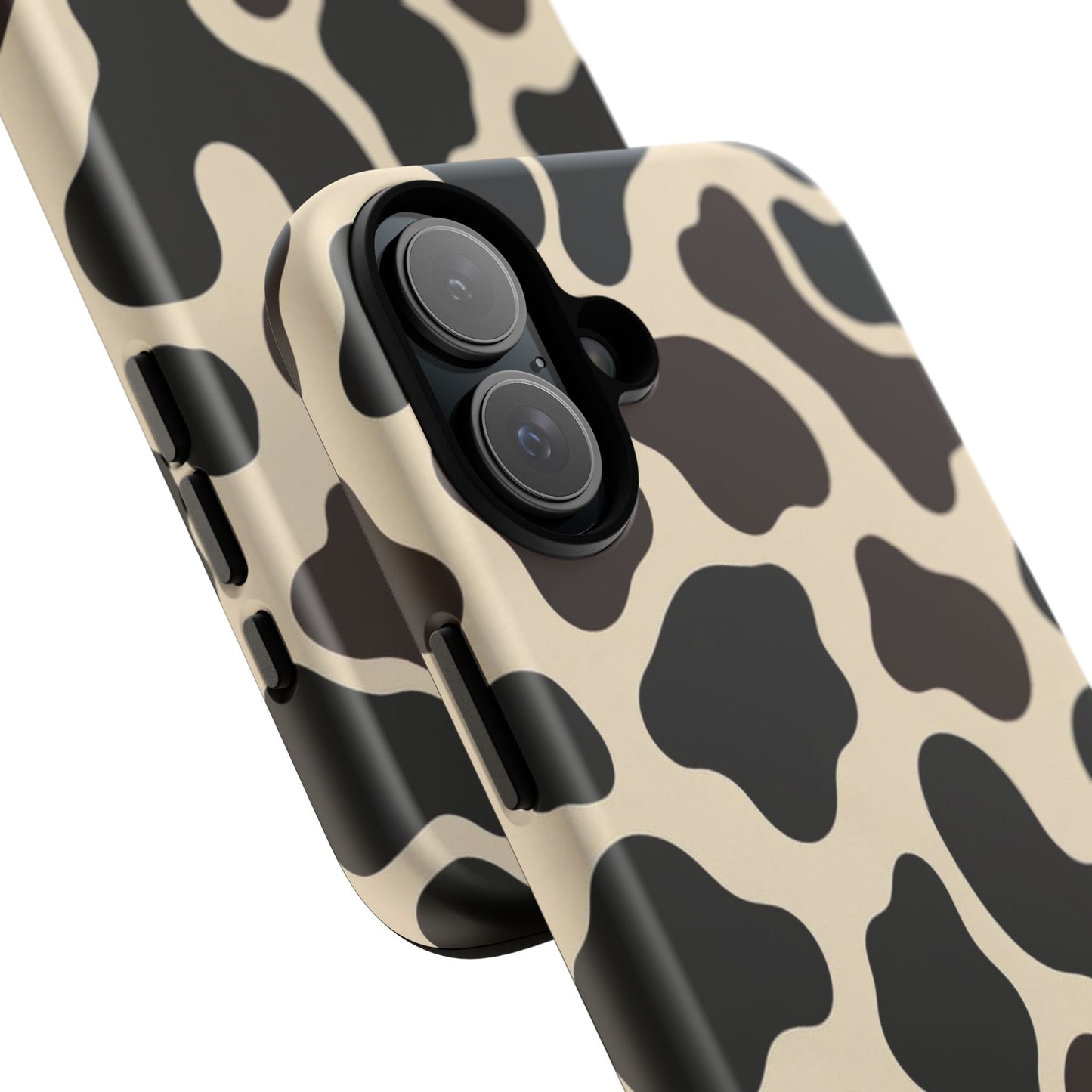 Cow Print Phone Case — Black & Cream Protective  Case