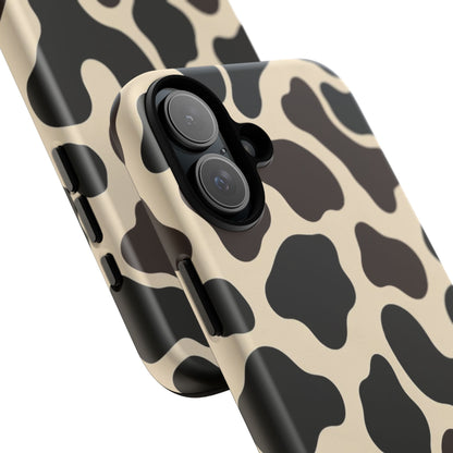 Cow Print Phone Case — Black & Cream Protective  Case