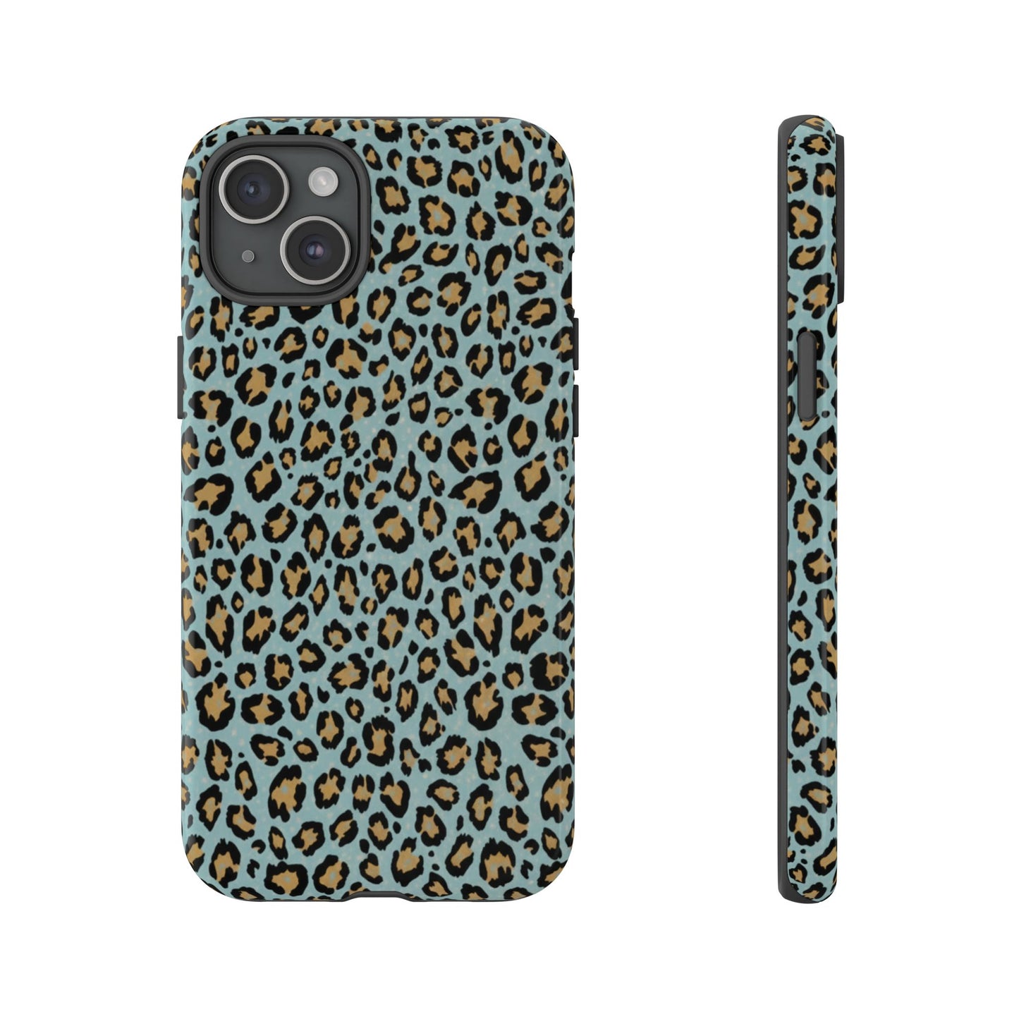 Leopard Print Tough Phone Case - Blue Cheetah Protective Cover
