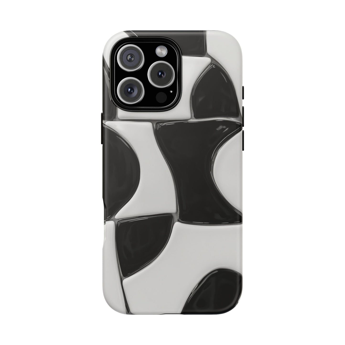 Black & White Abstract Pattern Tough Phone Case