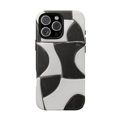Black & White Abstract Pattern Tough Phone Case