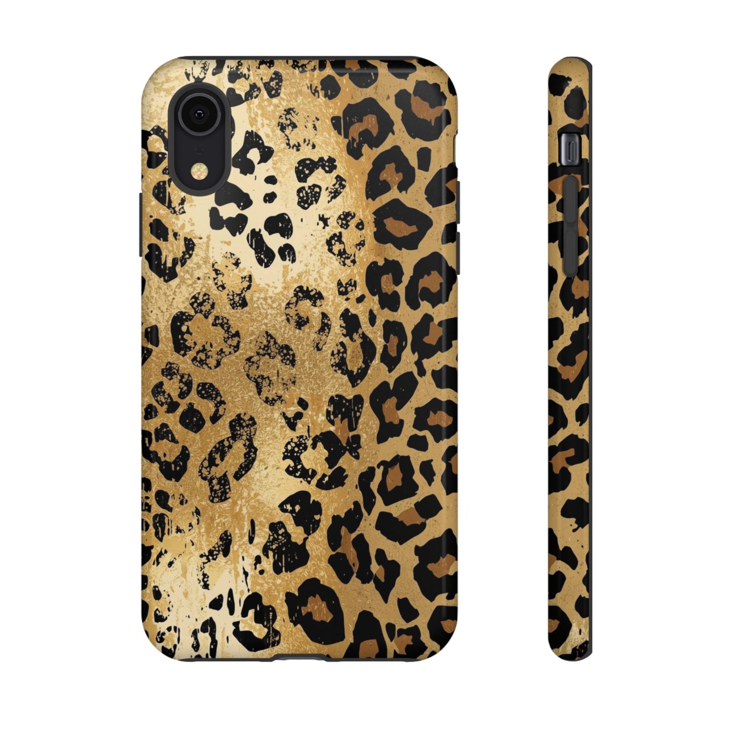 Leopard Print Tough Phone Case — Durable Protective iPhone Cover
