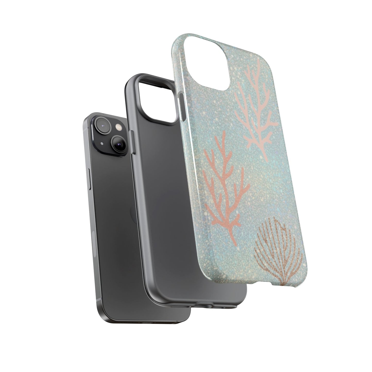 Seafoam Sparkle Phone Case – Coral & Seashell Tough Case
