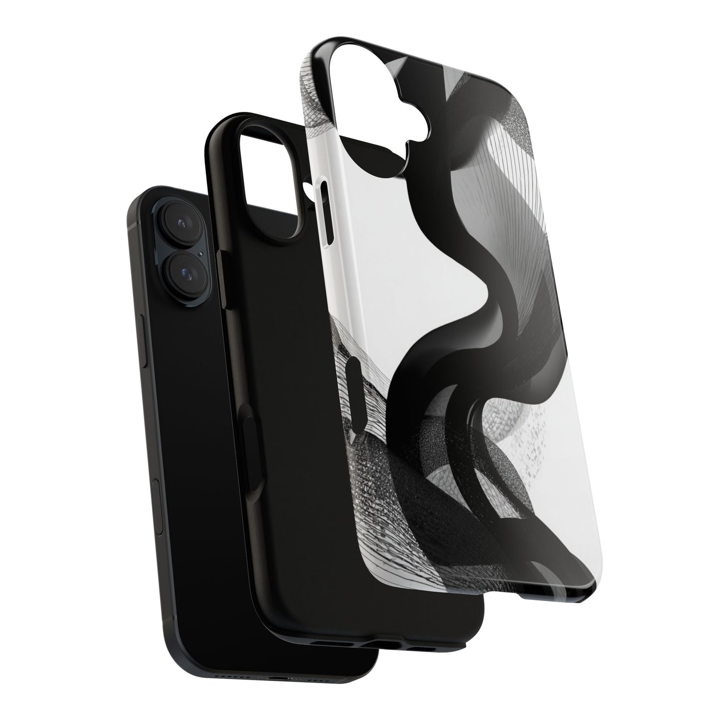 Phone Case — Monochrome Abstract Protective Cover