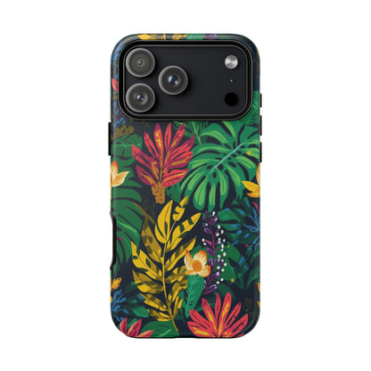 Tropical Floral Phone Case — Vibrant Jungle Leaf Protective Cover