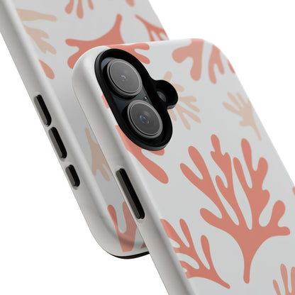 Coral Reef Pattern Tough Phone Case — Pink Beachy Protective Cover