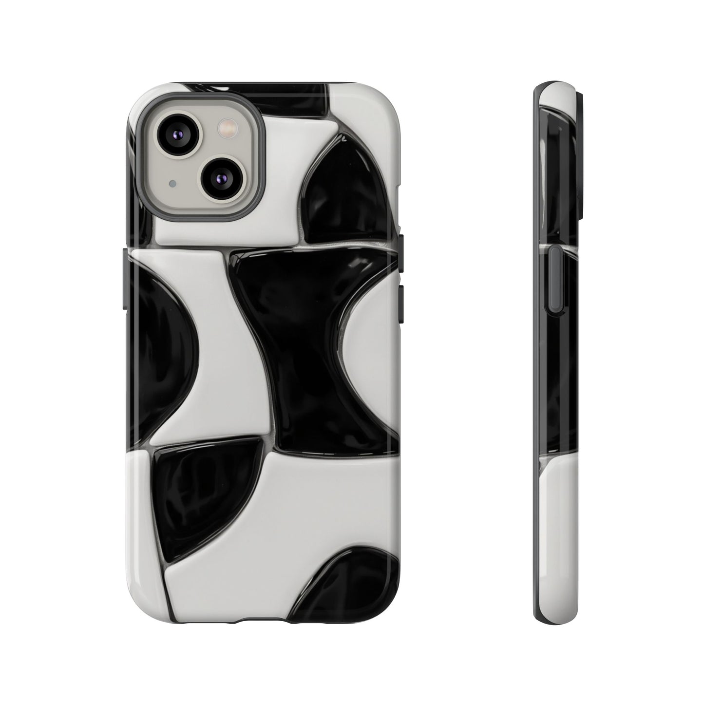 Black & White Abstract Pattern Tough Phone Case